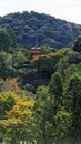 Worshipers at the Kiyomizu-dera Buddhist temple in Kyoto Japan