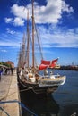 Image of yacht moored in the harbour in Copenhagen