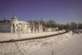 Yaroslavl Kremlin in snow in winter, Russia