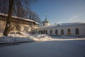 Yaroslavl Kremlin in snow in winter, Russia