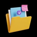 Completed task in folder Royalty Free Stock Photo