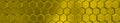 Image of yellow hexagons with metalic bright.