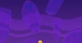 Image of yellow smiley face emoji icons floating on undulating purple background