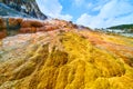 Yellowstone hot spring terraces of Mound Spring Royalty Free Stock Photo