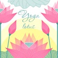 Image for yoga studios lotus on the background Royalty Free Stock Photo
