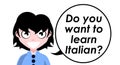 Do you want to learn italian, question, english, study languages, isolated.