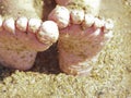 Sandy Little Toes & Feet Royalty Free Stock Photo