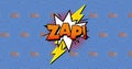 Image of zap text over retro vibrant pattern background Royalty Free Stock Photo