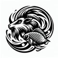 The image of the zodiac sign of Capricorn is that of a goat with a fish tail