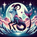 The image of the zodiac sign of Capricorn is that of a goat with a fish tail