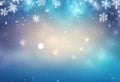 Blue background with sparkles and stars, white Christmas snow v3 Royalty Free Stock Photo