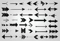 Vector illustration of arrow icons set, Collection different arrows sign, v9 Royalty Free Stock Photo