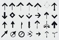 Vector illustration of arrow icons set, Collection different arrows sign, v3 Royalty Free Stock Photo
