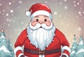 Santa Claus in different poses. Christmas character, photos, v21 Royalty Free Stock Photo