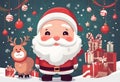 Santa Claus in different poses. Christmas character, photos, v13 Royalty Free Stock Photo