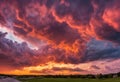 Sunset, Late afternoon sunset background with clouds, v17 Royalty Free Stock Photo