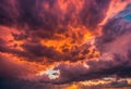 Sunset, Late afternoon sunset background with clouds, v13 Royalty Free Stock Photo