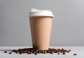 Coffee paper cup mockup, coffee paper mug mock up cover, close-up image, v9