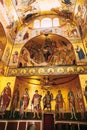 Images of apostles, angels and biblical scenes on the walls and vaults of the Church of the Resurrection of Christ in