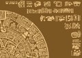 Calendar fragment of ancient civilizations. Royalty Free Stock Photo