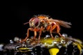 Images created from AI, Macro close-up of an insect, housefly