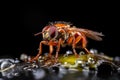 Images created from AI, Macro close-up of an insect,