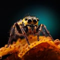 Images generated from AI, The Best shot Macro photography of jumping spider