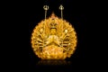 The images of Guanyin on black background Royalty Free Stock Photo