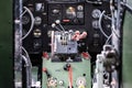 YORK, UK - 6TH AUGUST 2019: WW2 Douglas Dakota IV C-47B cockpit shot from the inside on a bright sunny day