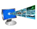 Images from the monitor Royalty Free Stock Photo