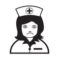 Nurse Face emotion Icon Illustration sign design