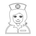 Nurse Face emotion Icon Illustration sign design