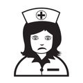 Nurse Face emotion Icon Illustration sign design