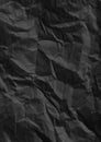 Black Crumpled Paper Texture Background Royalty Free Stock Photo