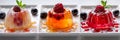 images showcasing the elegance and simplicity of a luxurious jelly dessert on plate