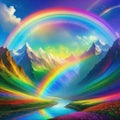 Images shows and insanity also showing rainbow colors and psychedelic colors could be used as landscapes or wallpapers