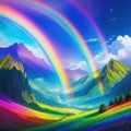 Images shows and insanity also showing rainbow colors and psychedelic colors could be used as landscapes or wallpapers