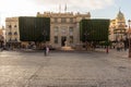 Bank of Spain building in the old part of Seville Spain