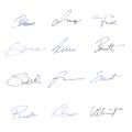 Imaginary signatures vector collection