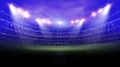 The Imaginary Soccer Stadium, 3d rendering Royalty Free Stock Photo