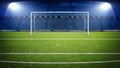 The Imaginary Soccer Stadium, 3d rendering Royalty Free Stock Photo