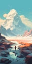 Imaginary Wilderness: A Tundra Masterpiece In The Style Of Atey Ghailan
