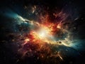 Imagination of a Big bang explosion. The beginning of a Universe.