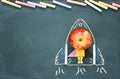 imagination, creativity and education. Back to school Royalty Free Stock Photo