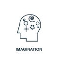 Imagination icon. Simple line element Imagination symbol for templates, web design and infographics