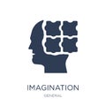 imagination icon. Trendy flat vector imagination icon on white b
