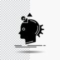 Imagination, imaginative, imagine, idea, process Glyph Icon on Transparent Background. Black Icon Royalty Free Stock Photo