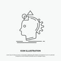 Imagination, imaginative, imagine, idea, process Icon. Line vector gray symbol for UI and UX, website or mobile application Royalty Free Stock Photo