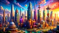 Imagination Unleashed: Exploring the Architecture of a Futuristic City Generative AI Neural art