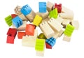 Imagination wooden blocks colorful toy isolated